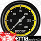 Classic Instruments AX342YBLF Autocross Yellow 2 5/8" Boost Gauge, 30 psi