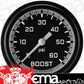 Classic Instruments AX343GBLF Autocross Gray 2 5/8" Boost Gauge, 60 psi