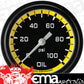 Classic Instruments AX381YBLF Autocross Yellow 2 5/8" Oil Pressure Gauge