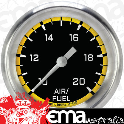 Classic Instruments AX394YAPF Autocross Yellow 2 5/8" Air Fuel Ratio Gauge