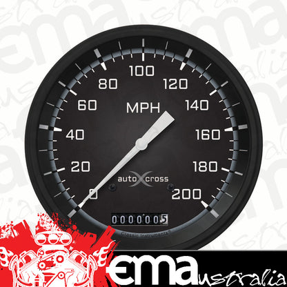 Classic Instruments AX56GBLF Autocross Grey - Speedometer Gauge 4-5/8"