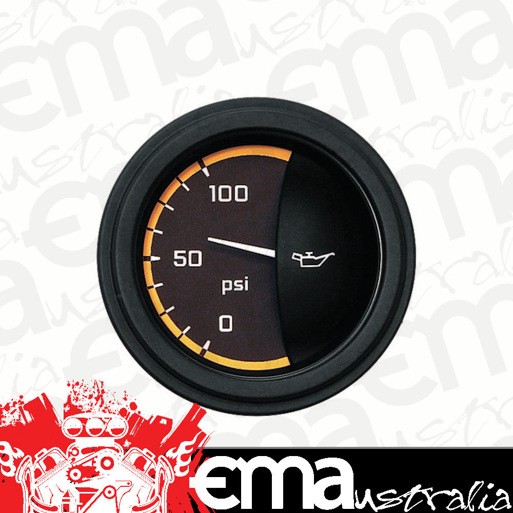Classic Instruments AX81YBLF Autocross Yellow - Oil Pressure Gauge 2-1/8"