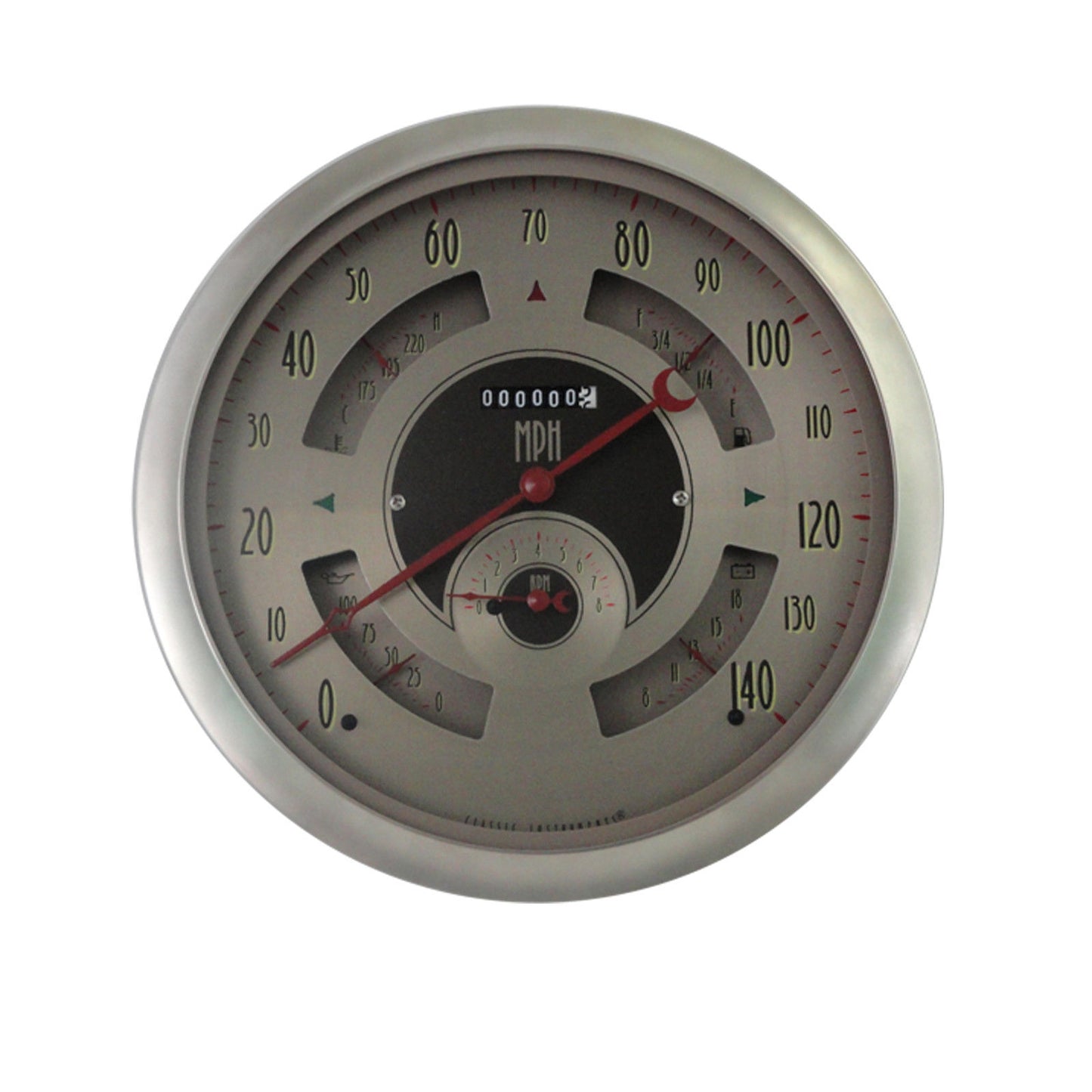 Classic Instruments BOGAN Big Ol' Gauge 7 5/8" Speedo, Tach, Fuel 240