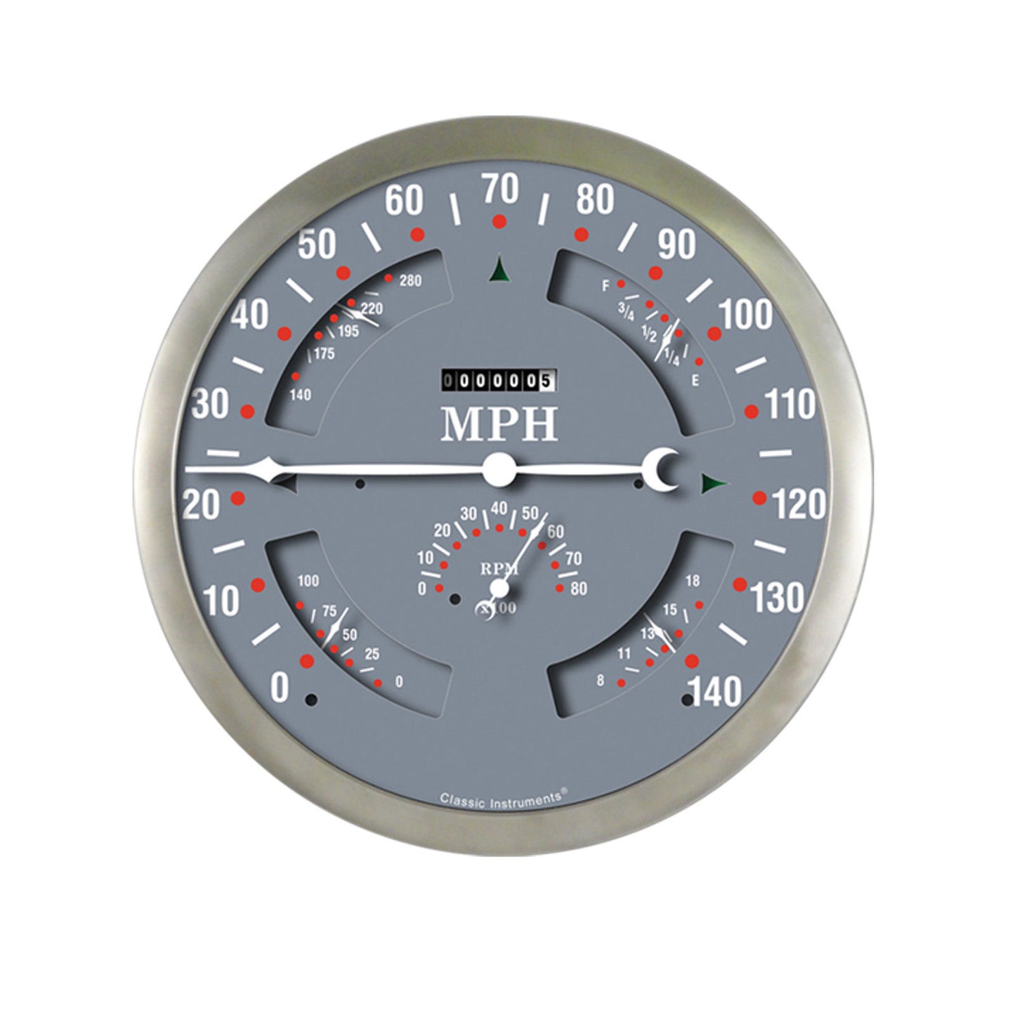 Classic Instruments BOGSG Big Ol' Gauge 7 5/8" Speedo, Tach, Fuel 240