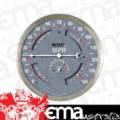 Classic Instruments BOGSG Big Ol' Gauge 7 5/8" Speedo, Tach, Fuel 240