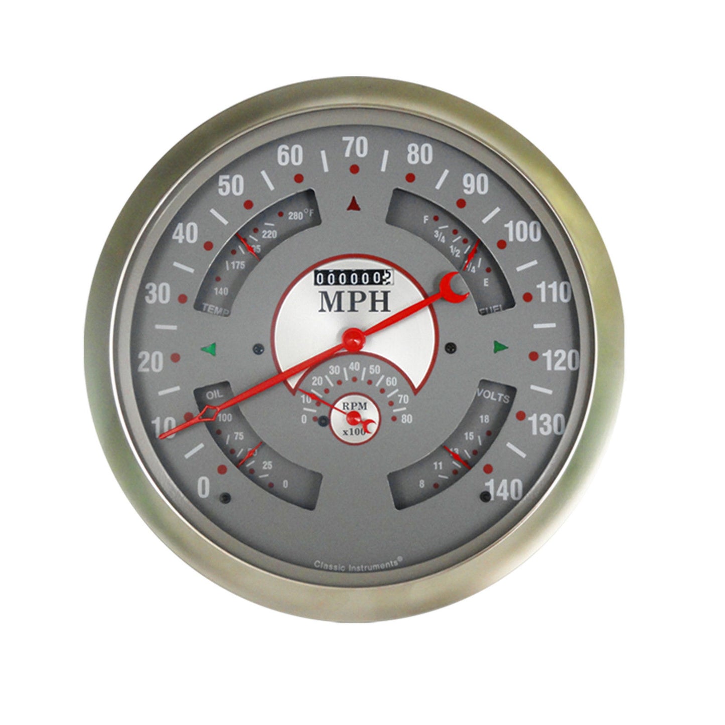 Classic Instruments BOGSS Big Ol' Gauge 7 5/8" Speedo, Tach, Fuel 240