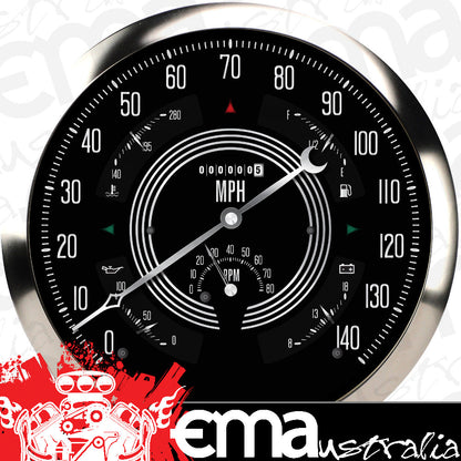 Classic Instruments BOGV8SR Big Ol' Gauge 7 5/8" Speedo, Tach, Fuel 240