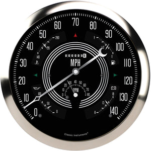 Classic Instruments BOGV8SR Big Ol' Gauge 7 5/8" Speedo, Tach, Fuel 240