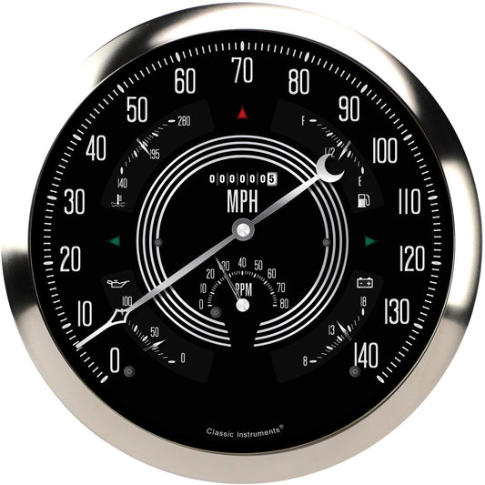 Classic Instruments BOGV8SR Big Ol' Gauge 7 5/8" Speedo, Tach, Fuel 240