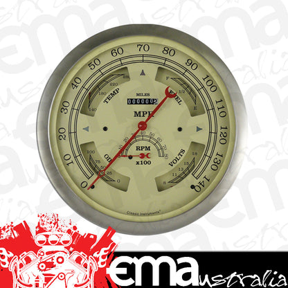 Classic Instruments BOGVT Big Ol' Gauge 7 5/8" Speedo, Tach, Fuel 240