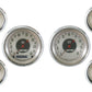 Classic Instruments CIAN01SHC American Nickel - 6 Gauge Set 3-3/8" Speedo & Tacho, 2-1/18" Fuel, Oil, Temp, Volts