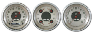 Classic Instruments CIAN03SHC American Nickel - 3 Gauge Set 3-3/8" Speedo, Tach & Dual