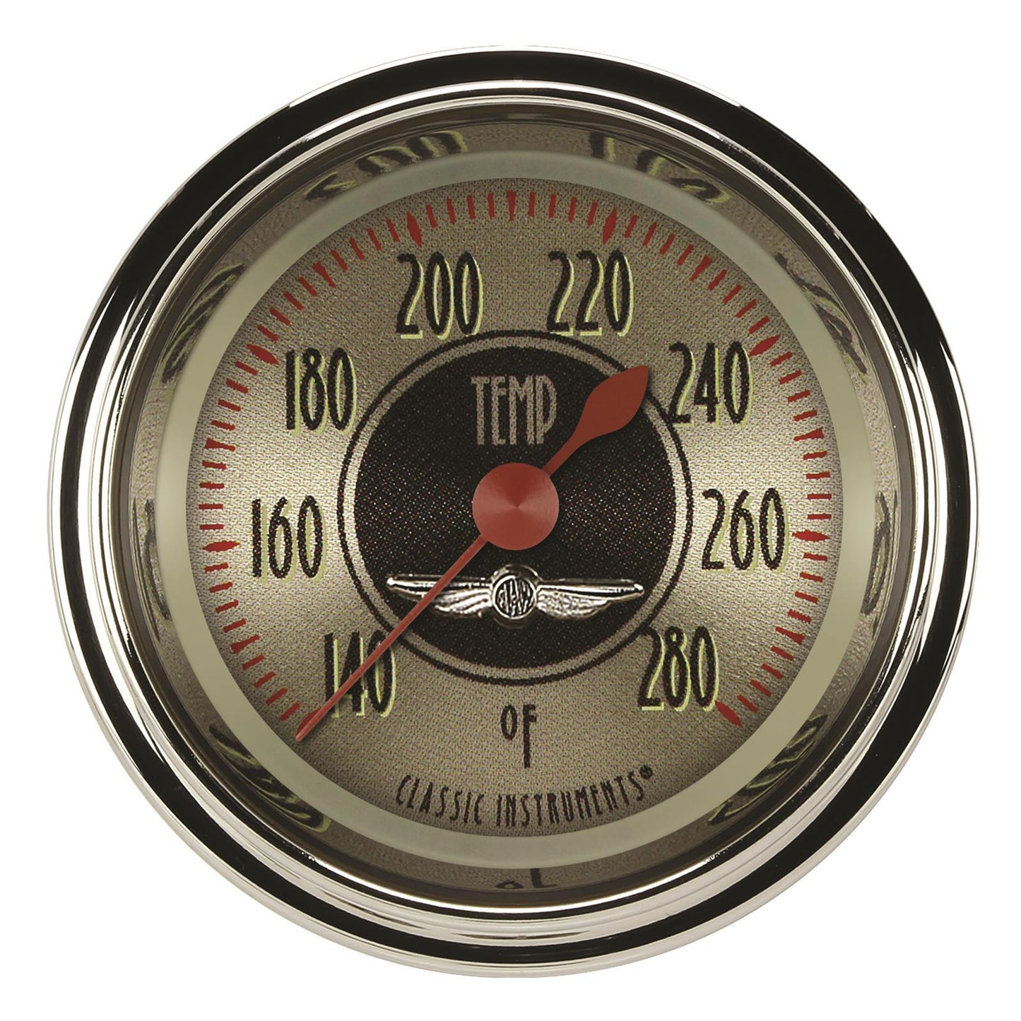 Classic Instruments CIAN126SHC-02 American Nickel - Water Temp Gauge Full Sweep 2-1/8"