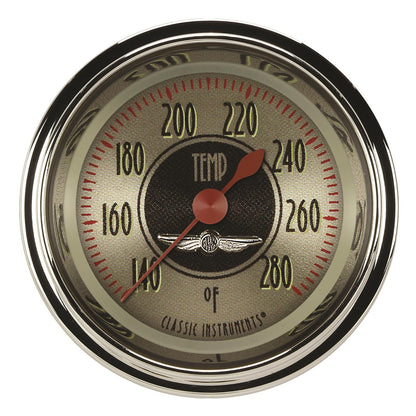 Classic Instruments CIAN126SHC-02 American Nickel - Water Temp Gauge Full Sweep 2-1/8"