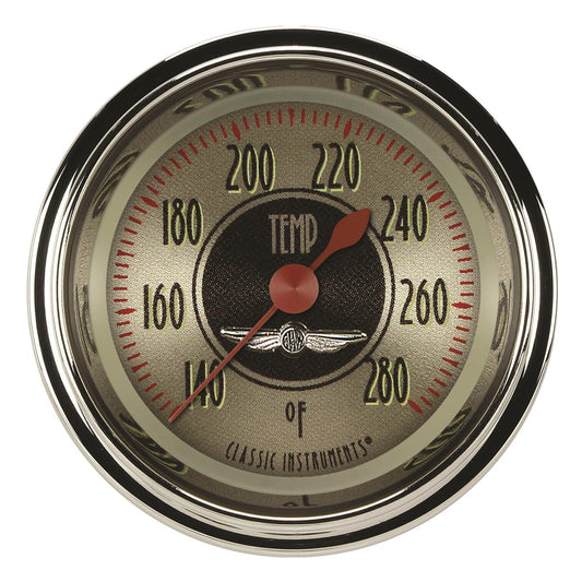 Classic Instruments CIAN126SHC-02 American Nickel - Water Temp Gauge Full Sweep 2-1/8"