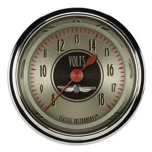 Classic Instruments CIAN130SHC American Nickel - Volt Gauge Full Sweep 2-1/8"