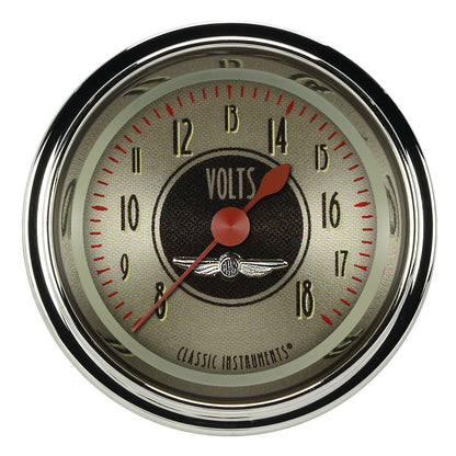 Classic Instruments CIAN130SHC American Nickel - Volt Gauge Full Sweep 2-1/8"