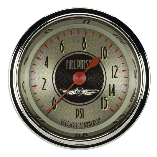Classic Instruments CIAN145SHC American Nickel 2-1/8" Fuel Pressure Gauge