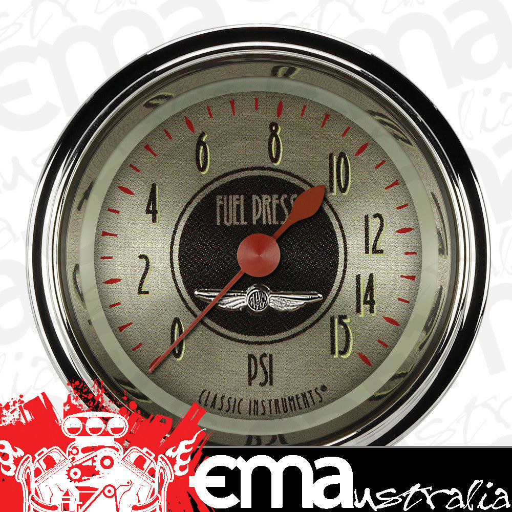 Classic Instruments CIAN145SHC American Nickel 2-1/8" Fuel Pressure Gauge