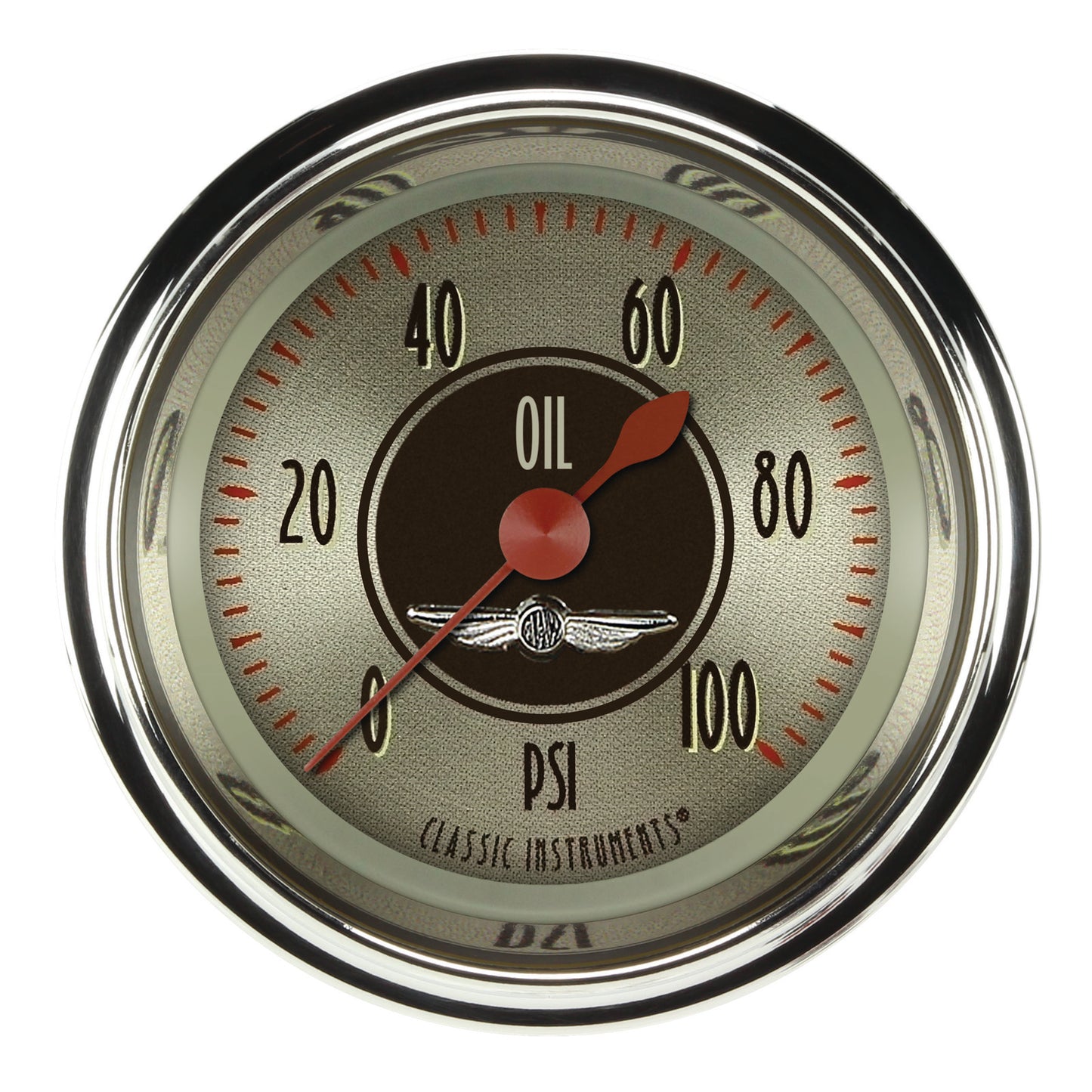 Classic Instruments CIAN181SHC American Nickel 2-1/8" Oil Pressure Gauge