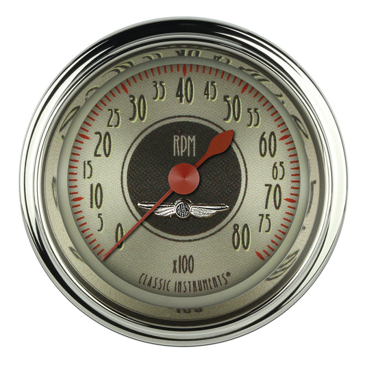 Classic Instruments CIAN183SHC American Nickel 2-1/8" Tachometer 0 - 8000 RPM
