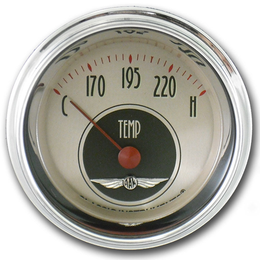 Classic Instruments CIAN26SHC American Nickel - Water Temp Gauge 2-1/6"