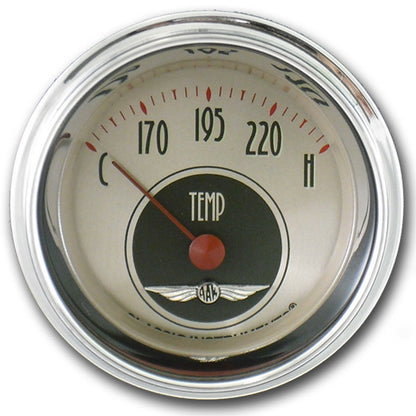 Classic Instruments CIAN26SHC American Nickel - Water Temp Gauge 2-1/6"