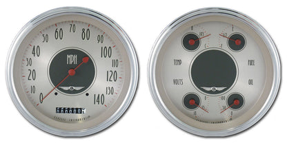 Classic Instruments CIAN52SLC American Nickel 4 - 5/8" Speedo & Quad Gauges