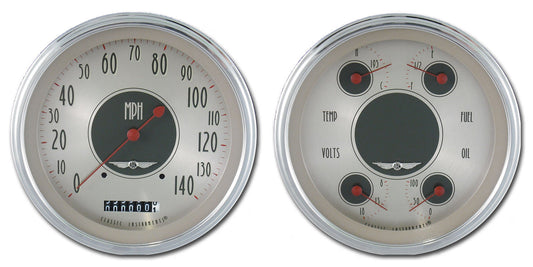 Classic Instruments CIAN52SLC American Nickel 4 - 5/8" Speedo & Quad Gauges
