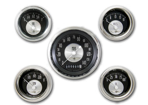 Classic Instruments CIAT00SHC American Tradition - 5 Gauge Set 3-3/8" Speedo, 2-1/18" Fuel, Oil, Temp, Volts