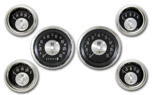 Classic Instruments | CIAT01SHC | American Tradition - 6 Gauge Set 3-3/8" Speedo & Tacho, 2-1/18" Fuel, Oil, Temp, Volts