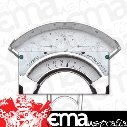 Bellara 55 - 56 Chevy Overdrive Gear Indicator Gauge Insert Kit White Suit CIBE01WW Dash Package CIBE06W