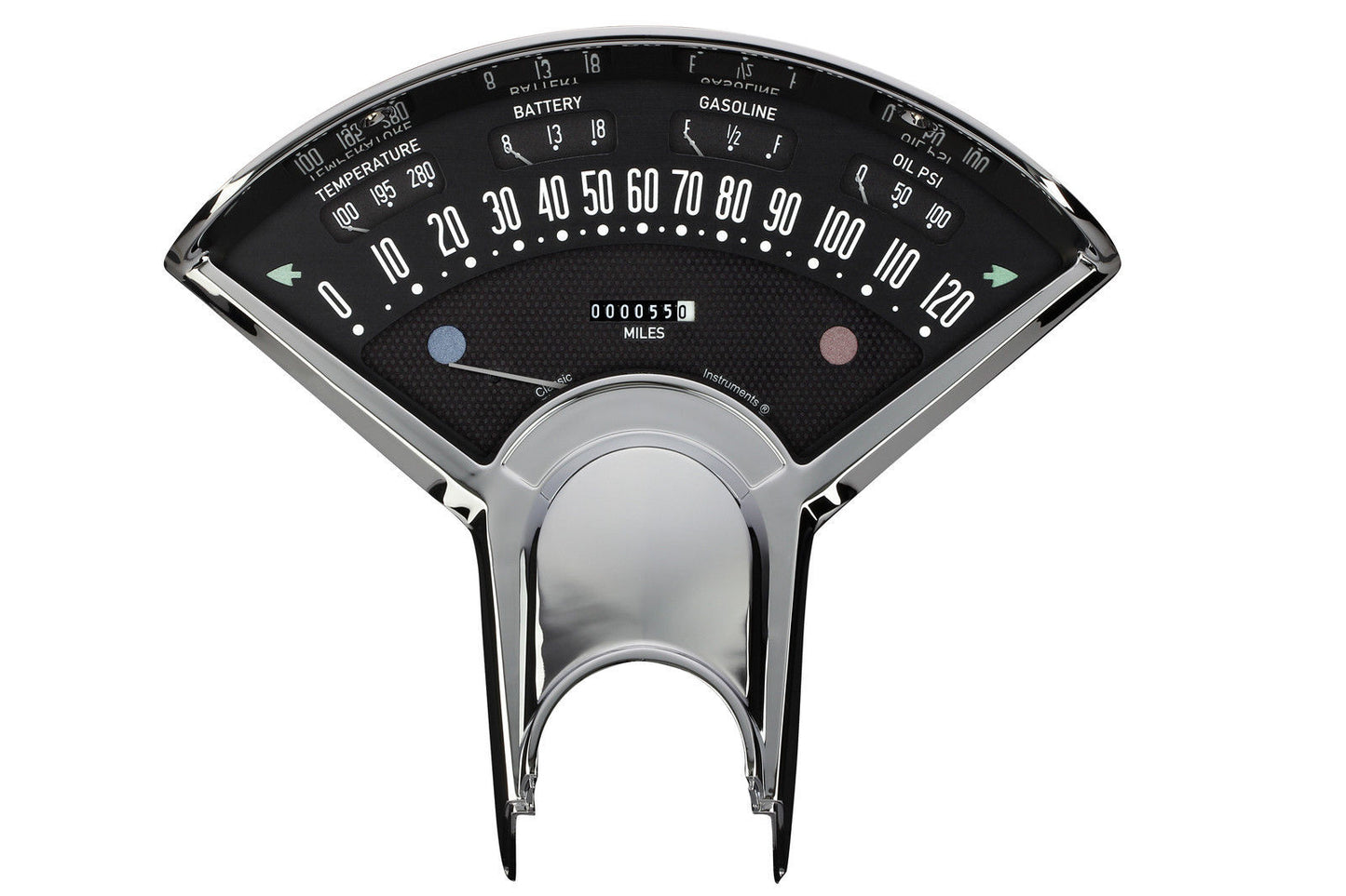 Classic Instruments CIBET00B Direct Fit Chev Bel Era III Black 1955 1956