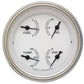 Classic Instruments | CICW76SLF | White - Quad Gauge 3-3/8" (240-33 OHM)