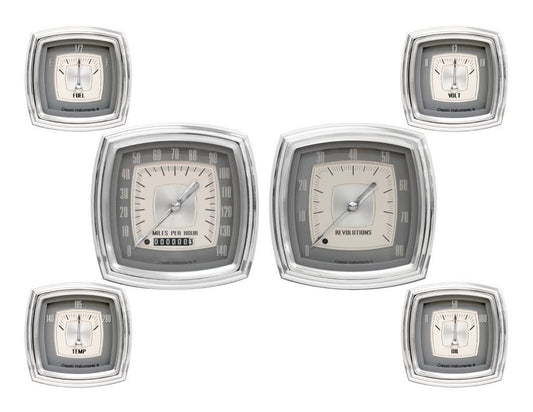 Classic Instruments CIES01 Esquire - 6 Gauge Set 4" Speedo & Tach, 2 - 5/8" Others
