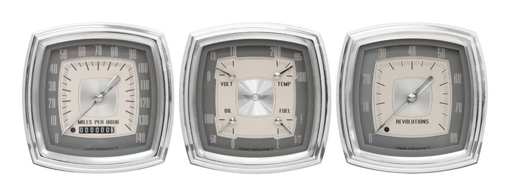 Classic Instruments CIES03 Esquire - 3 Gauge Set 4" Speedo & Tach & Quad Gauge