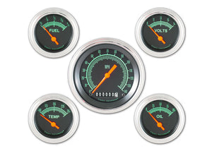 Classic Instruments CIGS00SLF G-Stock - 5 Gauge Set 3-3/8" Speedo, 2-1/18" Fuel, Oil, Temp, Volts