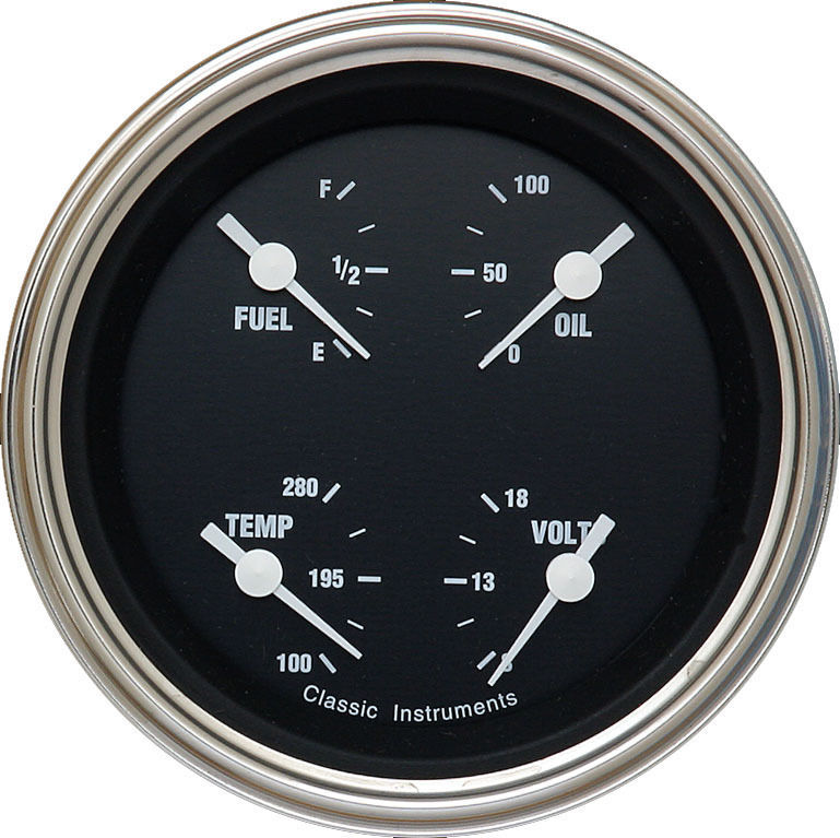 Classic Instruments CIHR79SLF Hot Rod Quad Gauge 3-3/8"
