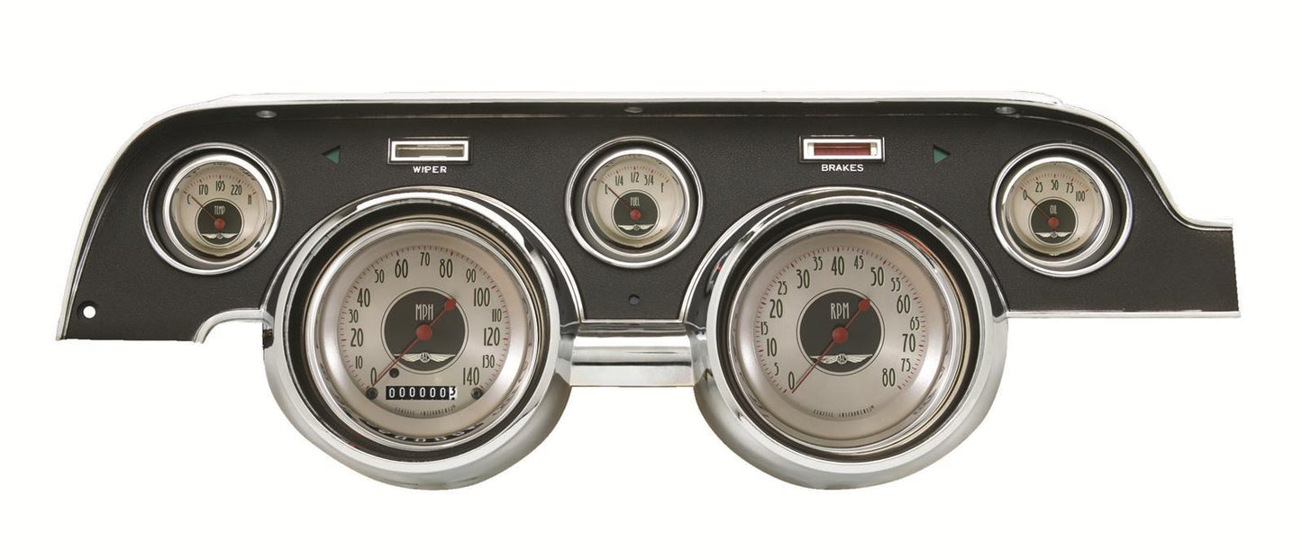 Classic Instruments CIMU67AN 1967 - 68 Mustang All - American Nickel Gauge Set
