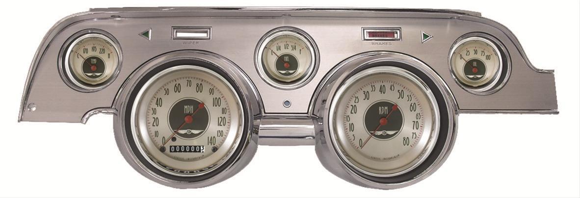 Classic Instruments CIMU67ANBA 1967 - 68 Mustang All - American Nickel Gauge Set
