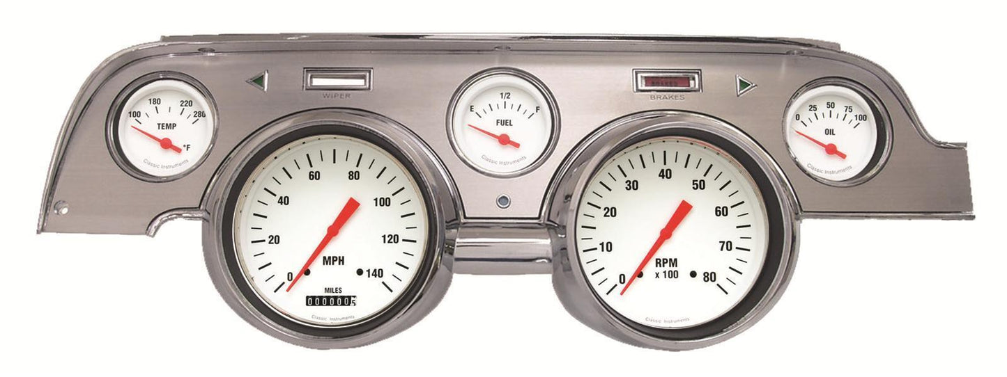 Classic Instruments CIMU67WHBA Ford Mustang 1967 - 68 Package Gauge Set