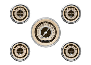 Classic Instruments CINT00SHC Nostalgia VT - 5 Gauge Set 3-3/8" Speedo, 2-1/18" Fuel, Oil, Temp, Volts