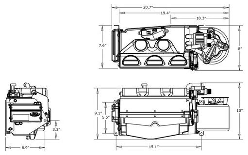 VA661000  Vintage Air Gen V Mini  Heat, Cool & Defrost
