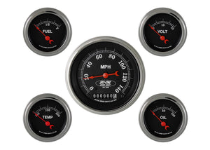 Classic Instruments CISC00SLC So-Cal - 5 Gauge Set 3-3/8" Speedo, 2-1/18" Fuel, Oil, Temp, Volts