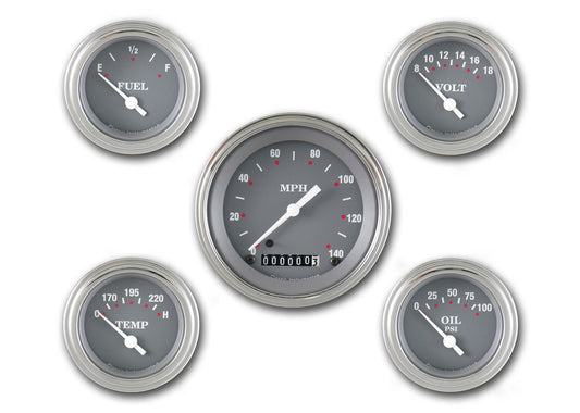 Classic Instruments CISG00SLF SG - 5 Gauge Set 3-3/8" Speedo, 2-1/18" Fuel, Oil, Temp, Volts