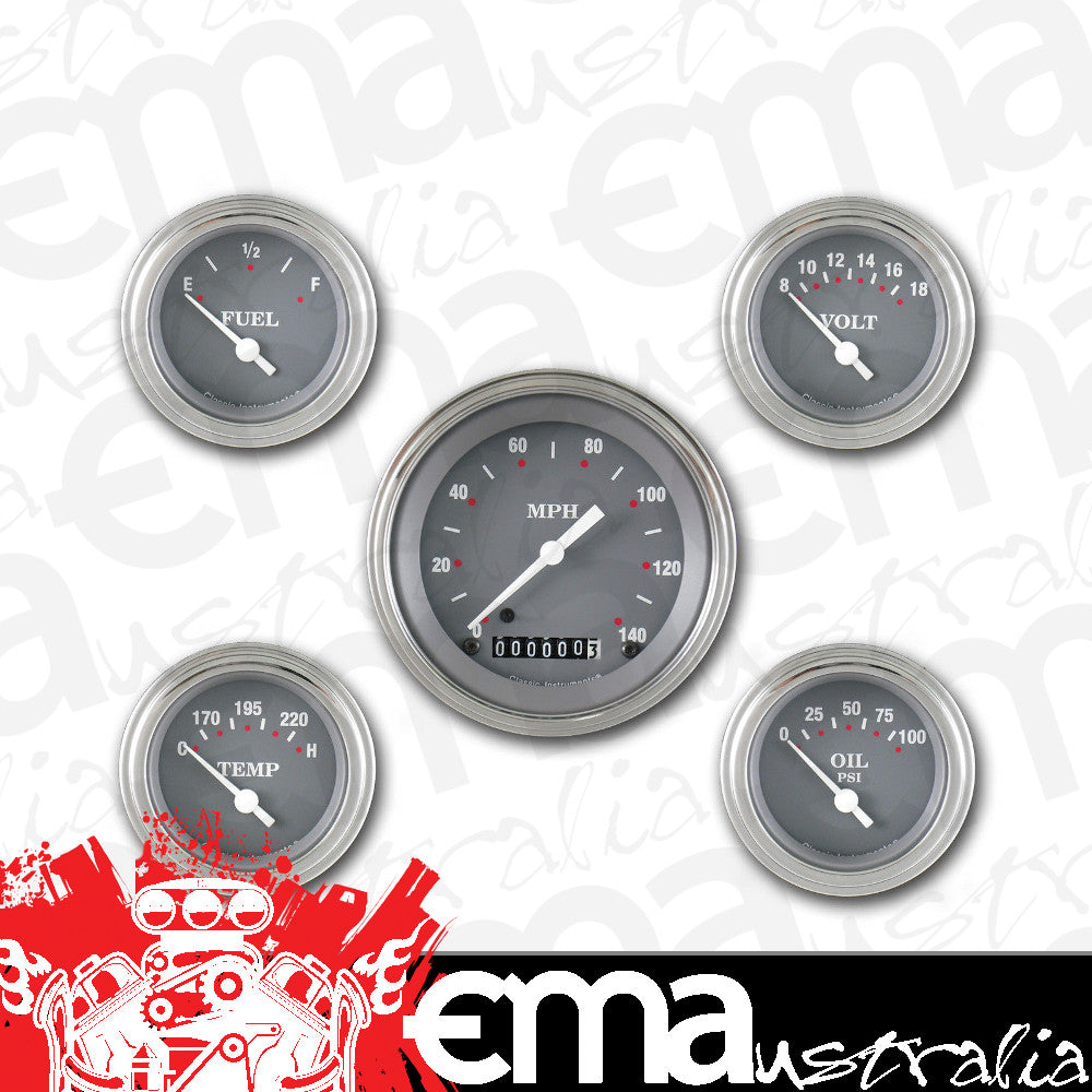 Classic Instruments CISG00SLF SG - 5 Gauge Set 3-3/8" Speedo, 2-1/18" Fuel, Oil, Temp, Volts