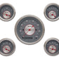 Classic Instruments SS00SLF Silver - 5 Gauge Set 3-3/8" Speedo, 2-1/18" Fuel, Oil, Temp, Volts