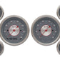 Classic Instruments CISS01SLF Silver - 6 Gauge Set 3-3/8" Speedo & Tacho, 2-1/18" Fuel, Oil, Temp, Volts