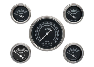 Classic Instruments | CITR00SLF | Traditional - 5 Gauge Set 3-3/8" Speedo, 2-1/18" Fuel, Oil, Temp, Volts