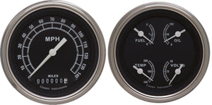 Classic Instruments CITR02SLF Traditional - 2 Gauge Set 3-3/8" Speedo & 3-3/8" Quad